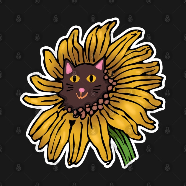 Cat as a Sunflower by wildjellybeans