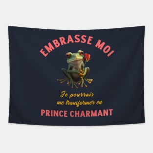 Organic humor t-shirt: Frog Prince Charming Tapestry