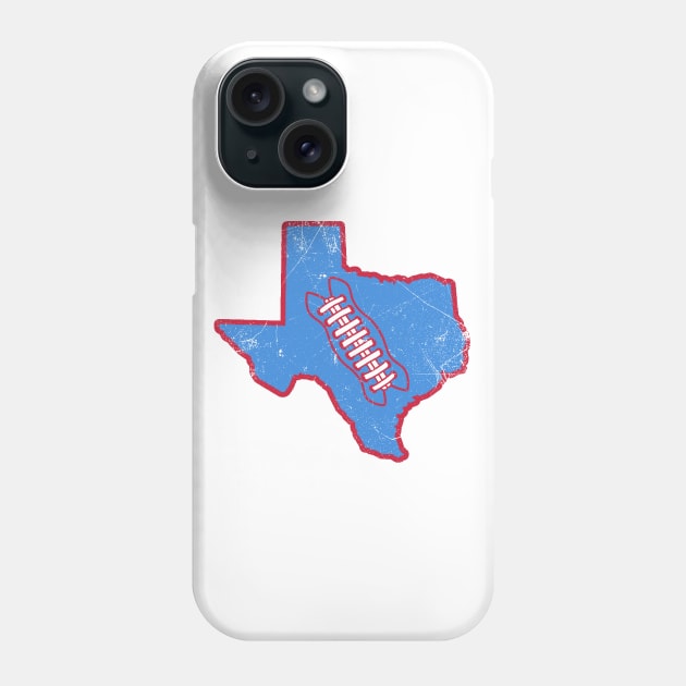Texas Football, Retro - White/Light Blue Phone Case by KFig21