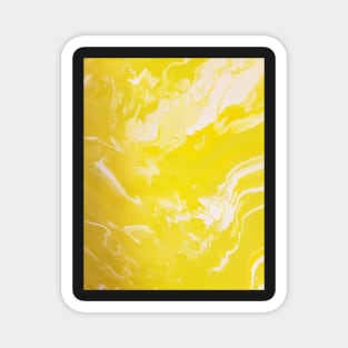 Yellow marble swirl. Magnet