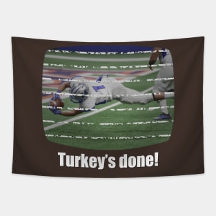 Funny Retro Thanksgiving (dark variant) Tapestry