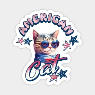 Funny American Cool Cat Magnet