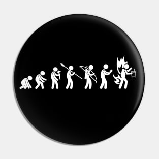 We're Screwed Evolution Chart Black Pin