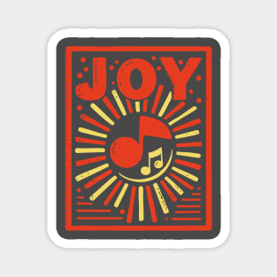 Retro Sunburst of Joy - Smiley Face Vintage 70s Graphic Magnet