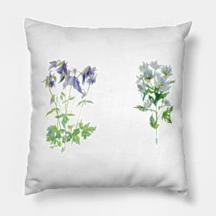 Flowers: Bluebells and Daisies Pillow