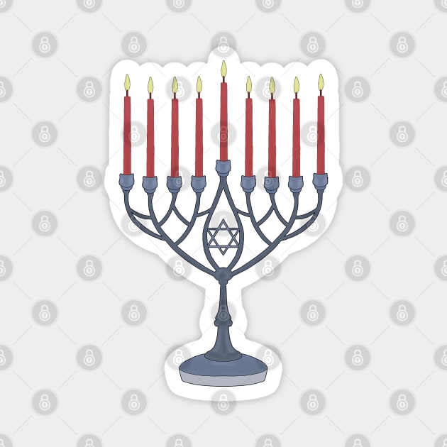 Holiday of Hanukkah Menorah Chanukiah Jewish Magnet by DiegoCarvalho