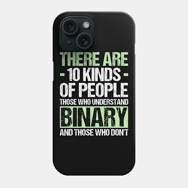 There Are 10 Kinds Of People Binary Phone Case by Rengaw Designs