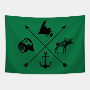 Moose Puffin Anchor || Newfoundland and Labrador || Gifts || Souvenirs || Clothing Tapestry