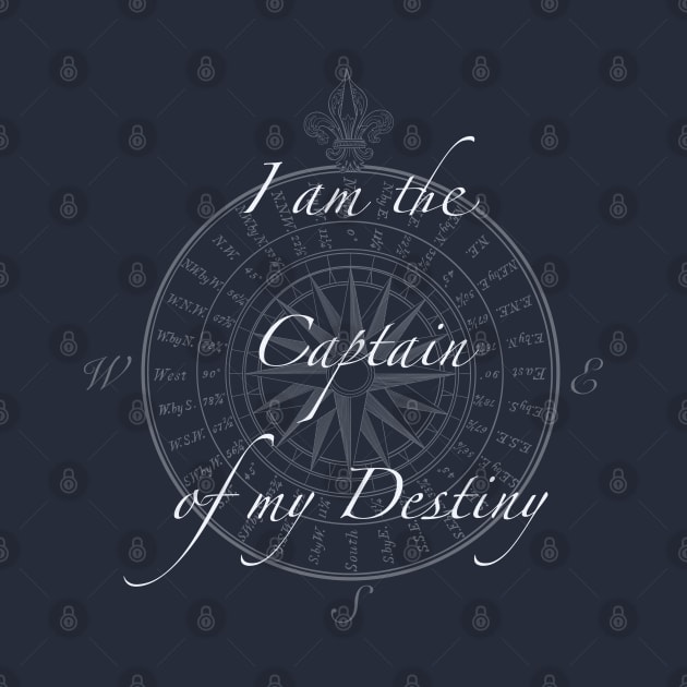 Captain of My Destiny Nautical Compass Design by abbottcartoons