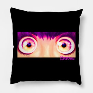 Purple Anime Girl Eyes Pillow