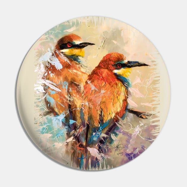 Spring birds Pin by KEISIEN