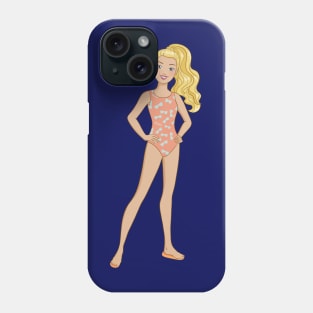 Summer girl doll, beach cute doll, doll surfer, beach girl Phone Case