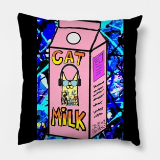 pink cat milk Pillow