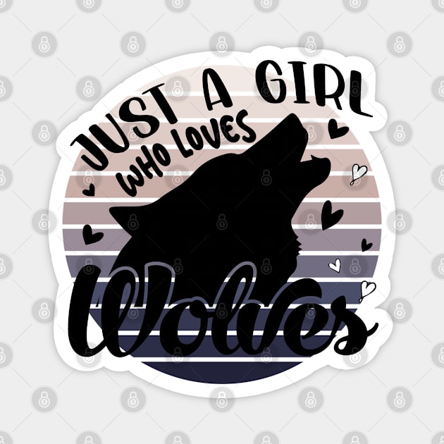 Just a girl who loves Wolves 6 Magnet by Disentangled