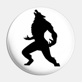 Werewolf Silhouette Pin