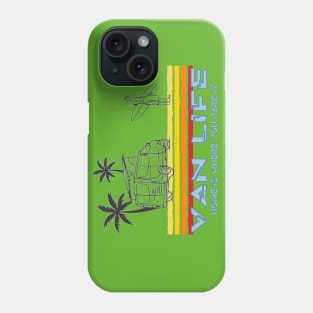 Van Life Surfing Guy Home is where you park it Phone Case