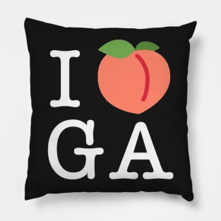 I Peach Georgia (White Lettering) Pillow