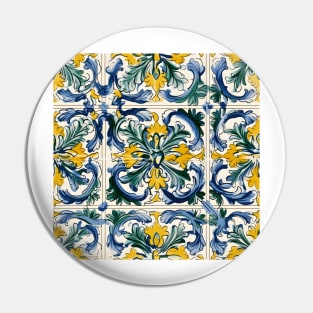 Italian Majolica Tile 2 Pin