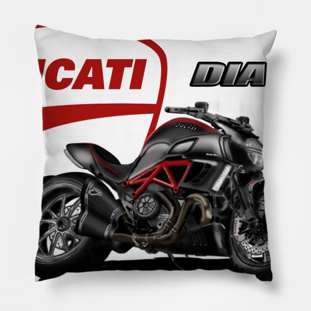 Ducati diavel Pillow by Niken12