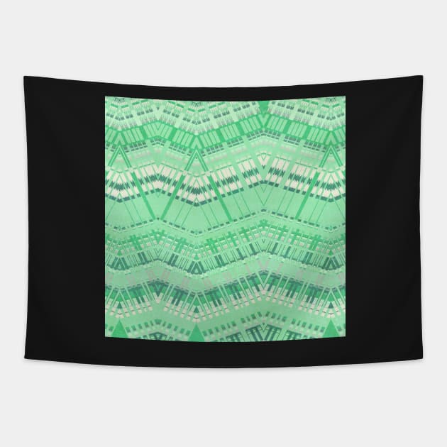 Sweet Mint Chevrons Tapestry by KirstenStar 