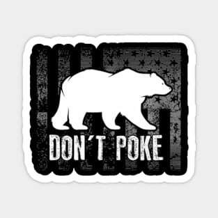 Dont Poke Bear Cute Superhero Bear Usa Magnet