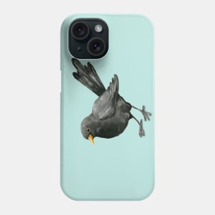 Blackbird ink drawing Phone Case