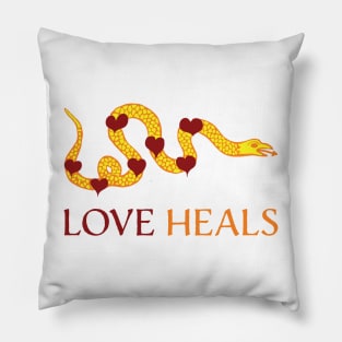 Love Heals modified  Join or Die Flag Pillow