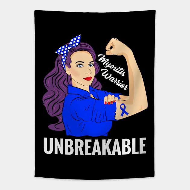 Myositis Awareness Warrior Unbreakable Rare Disease Tapestry by ZNOVANNA