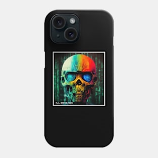 terminator coloreted skull Phone Case