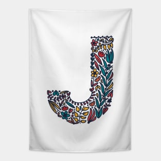 Tropical Letter J Tapestry