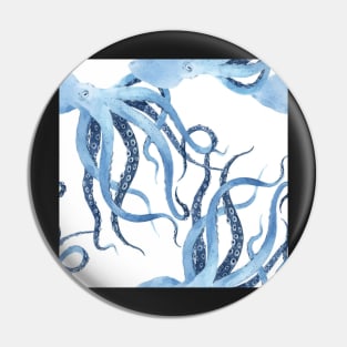 Blue octopus Pin