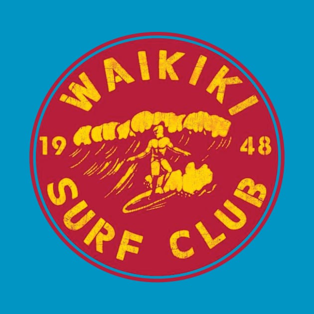 Waikiki Surf Club 1948 by MindsparkCreative