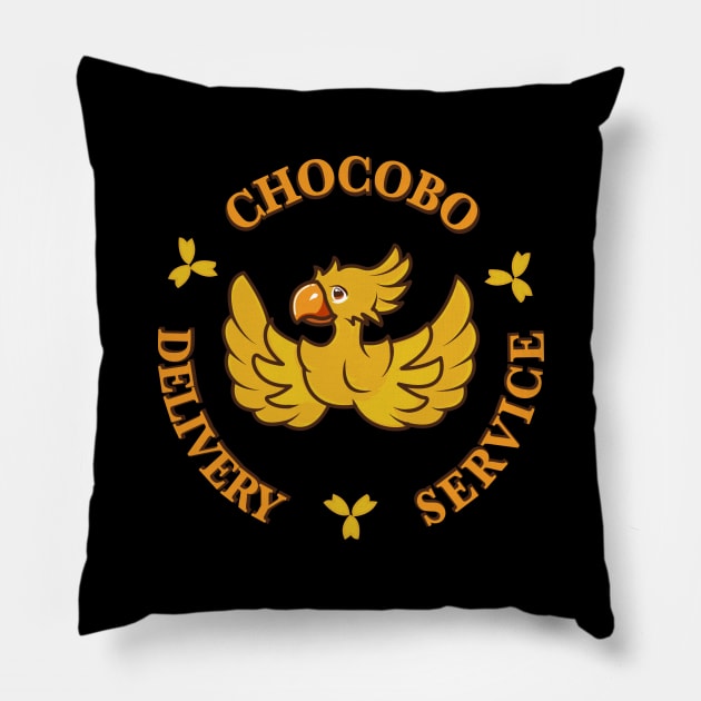 Chocobo Delivery Service Pillow by 128kbmemcard