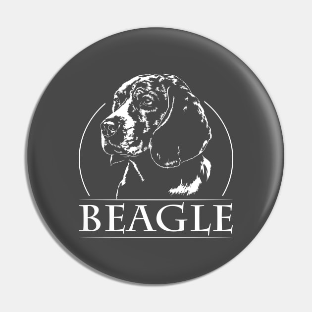 Funny Beagle dog lover portrait Pin by wilsigns