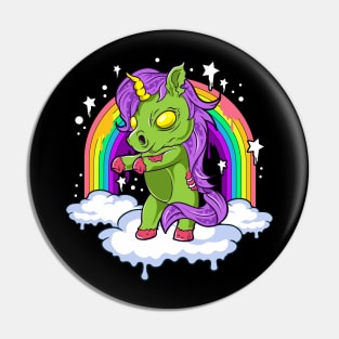 Unicorn Zombie Zombicorn Zombiecorn Halloween Pin