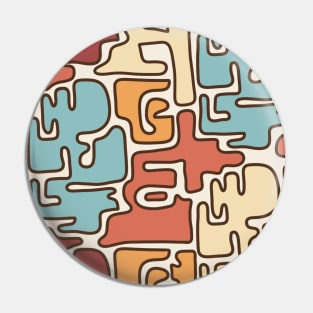 Matisse Inspired 70s Color Blobs Pin