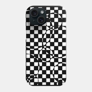 Circle checker board Phone Case