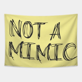 Not A Mimic Skewed Yellow Handwritten Post It Note Tapestry