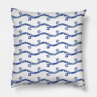 Sea glass - blue waves Pillow