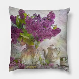 floral & tea time Design Pillow