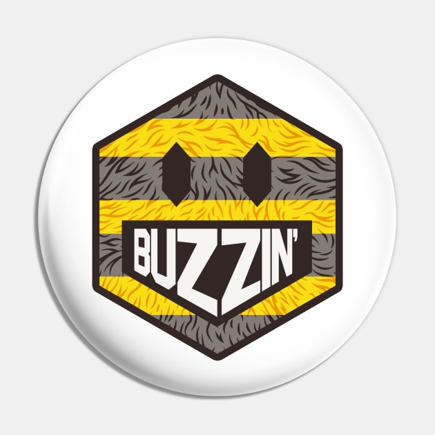 That's BUZZIN'! Mancunian Buzzing hexagon emoji Manchester Bee Pin by jimmy-digital