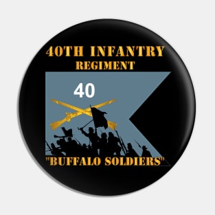 40th Infantry Regiment - Buffalo Soldiers - Charge X 300 Pin