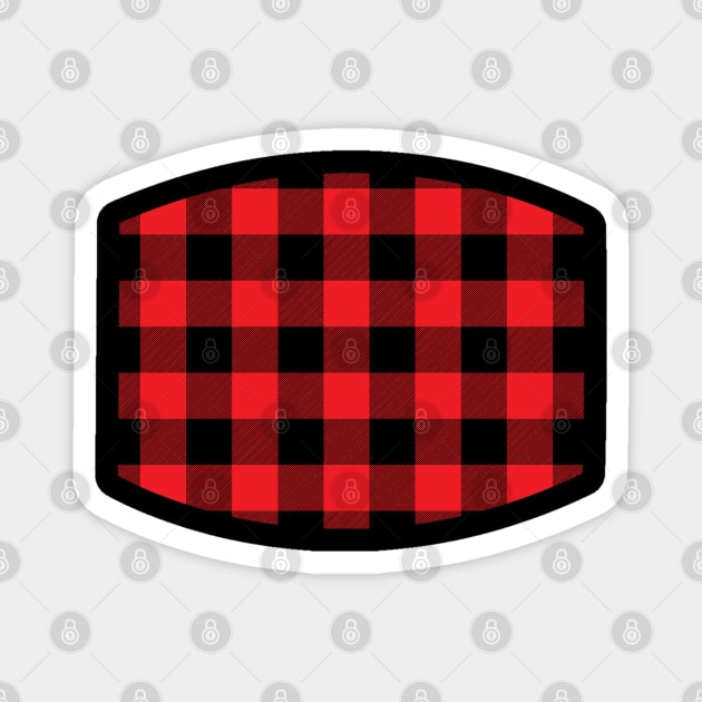 Red Tartan - Classic Colorful Graphic Stripes Magnet by Parin Shop