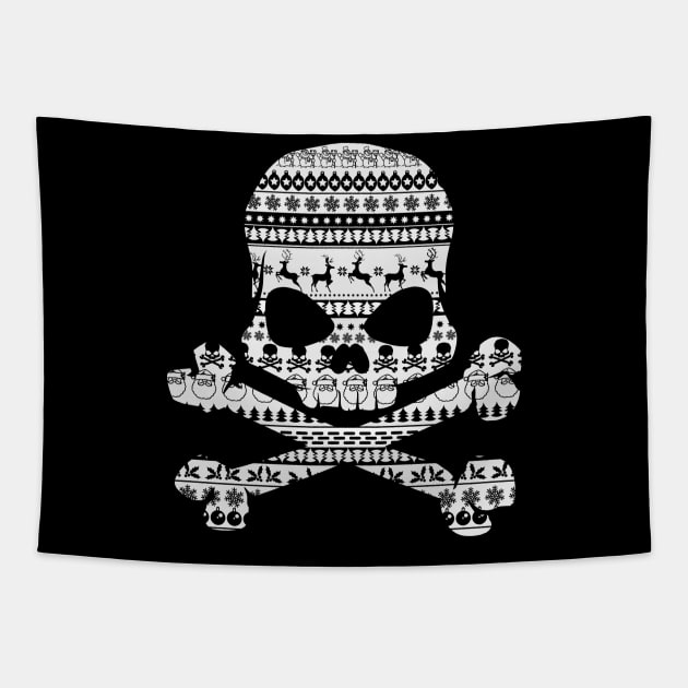 Christmas Skull Tapestry by BOEC Gear