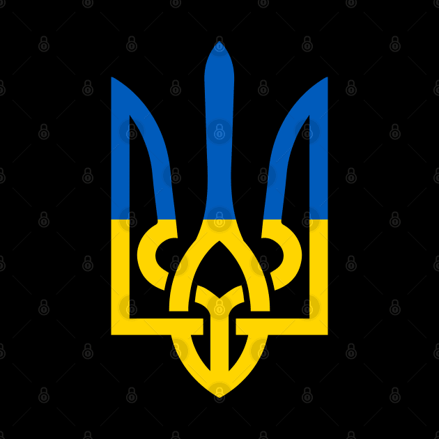 UKRAINE TRIDENT EMBLEM SLAVA UKRAINI PROTEST RUSSIA by ProgressiveMOB