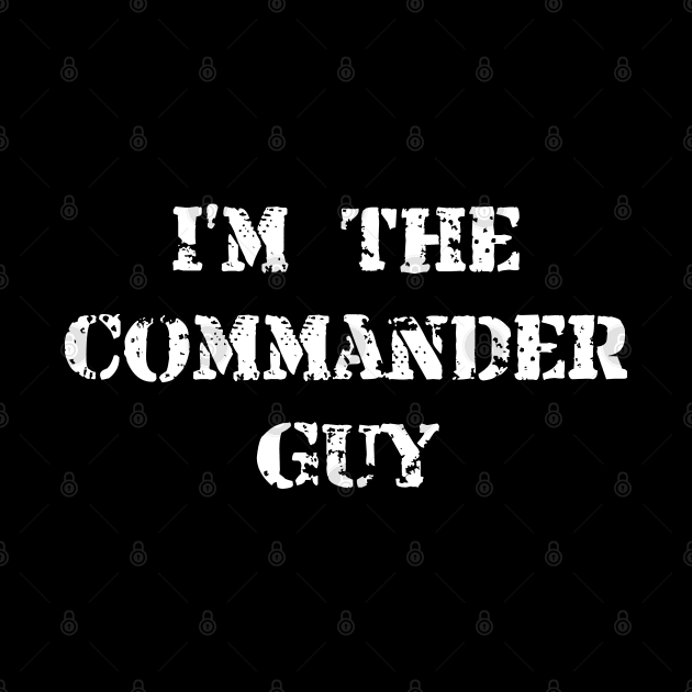 Commander Guy White Text by Barthol Graphics