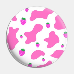 Strawberry Milk Cow Pin