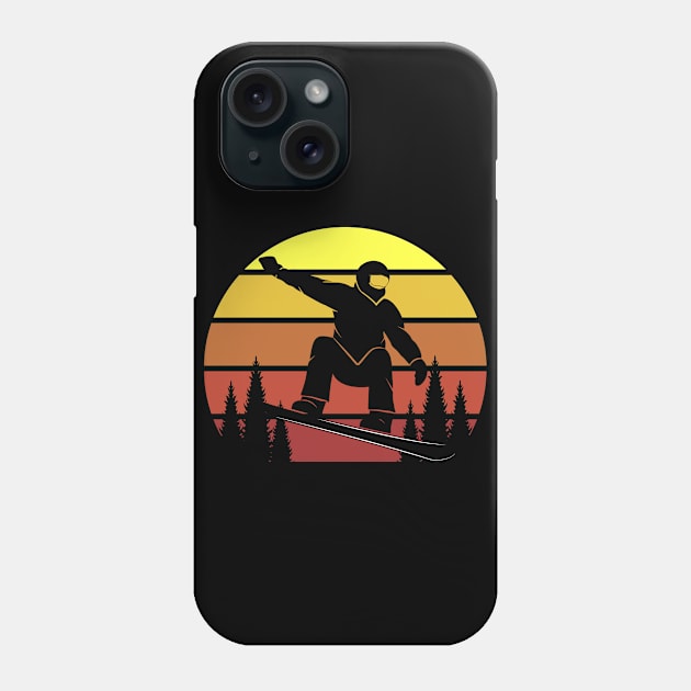 Snowboarding Phone Case by Magic Arts