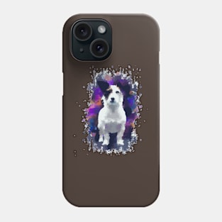 Adorable Jack Russell Terrier Stencil Watercolor Phone Case