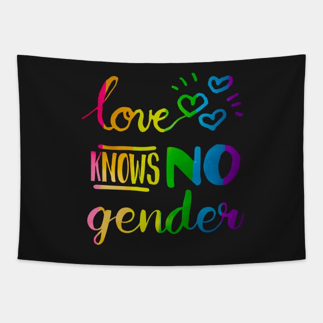 Love Knows No Gender LGBT Pride Tapestry by ProudToBeHomo